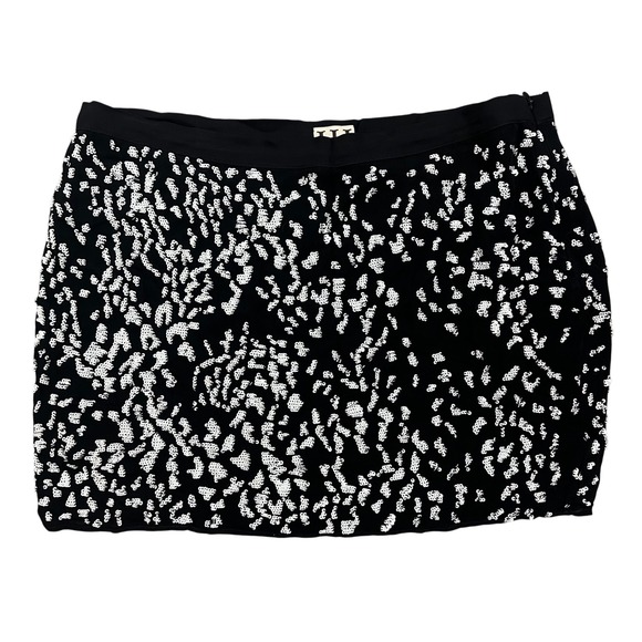 Haute Hippie Black Sequin Mini Skirt Women's Medium Party Cocktail Medium - Picture 1 of 5